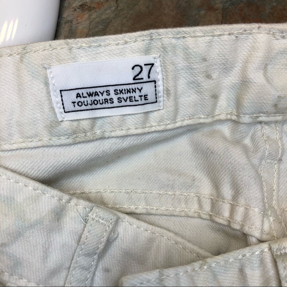 COPY - Gap 1969 floral cream coloured skinny jeans, size 27 - Picture 5 of 8